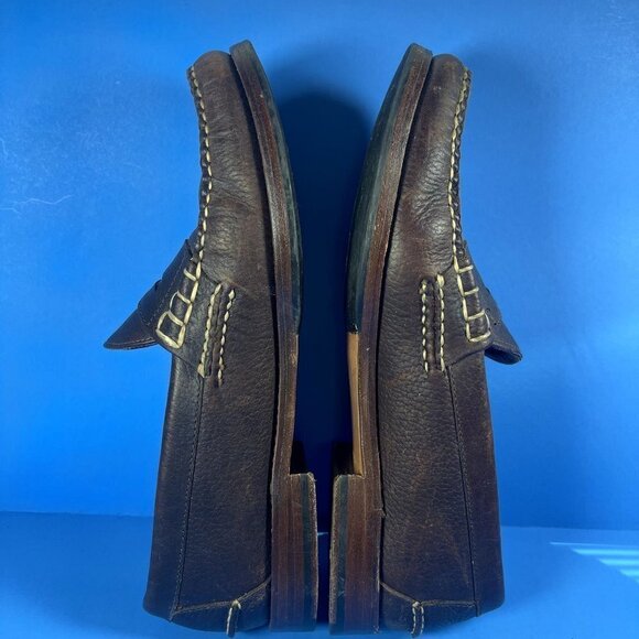 L.L. Bean Signature Men's Brown Leather Loafers Shoe Size 10.5 - Picture 8 of 10
